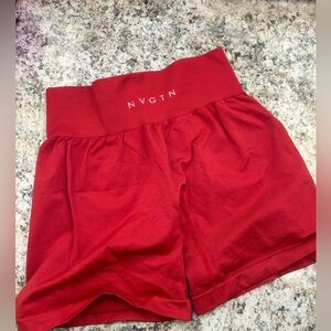 NVGTN red spandex shorts, size small, like new